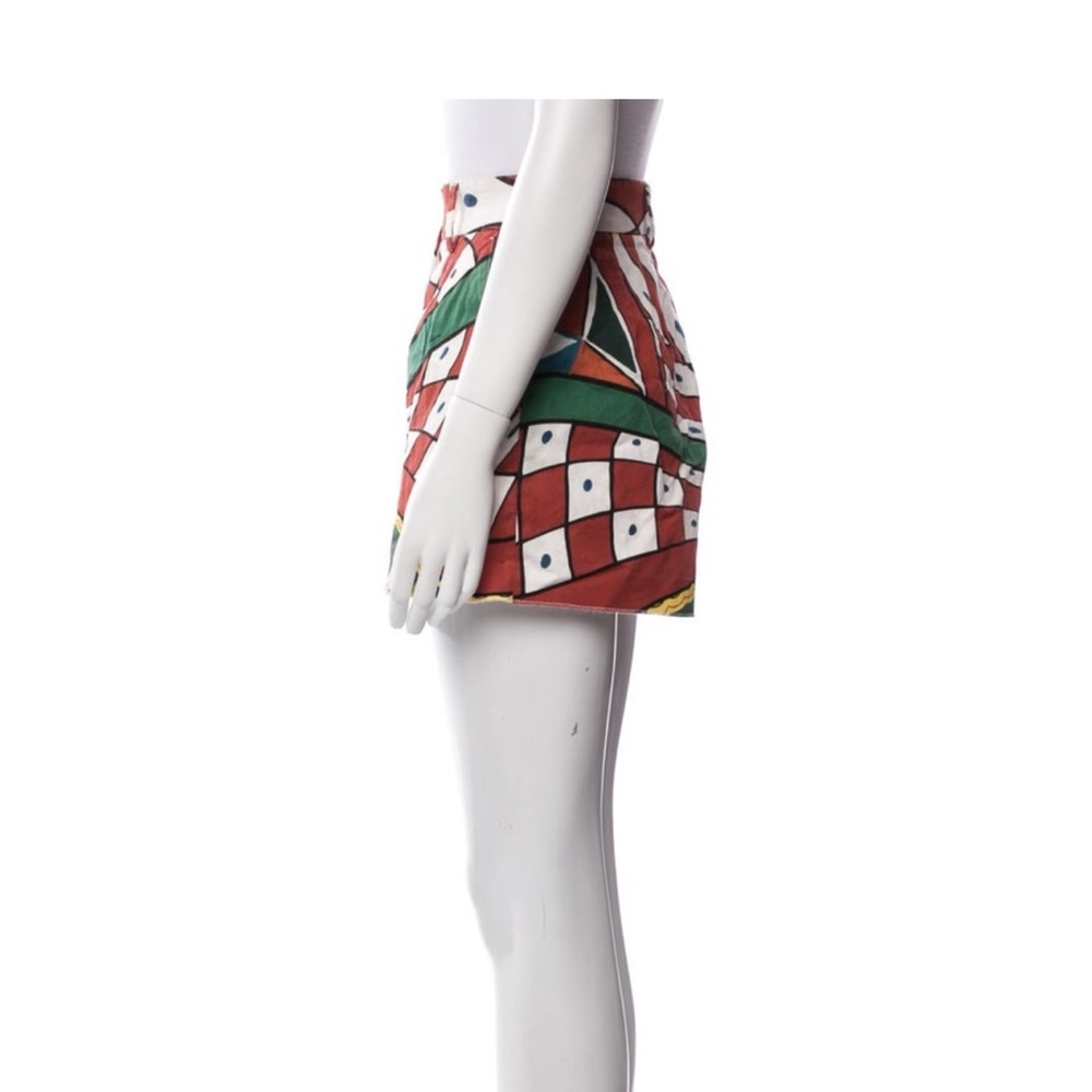 Dolce & Gabbana  Red and Green Patterned cotton  Shorts